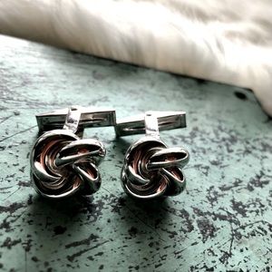 Sterling Love Knot Cufflinks